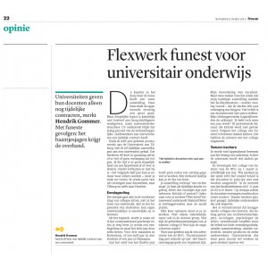 Flexwerk funest voor het universitair onderwijs