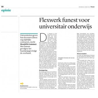 Flexwerk funest voor het universitair onderwijs