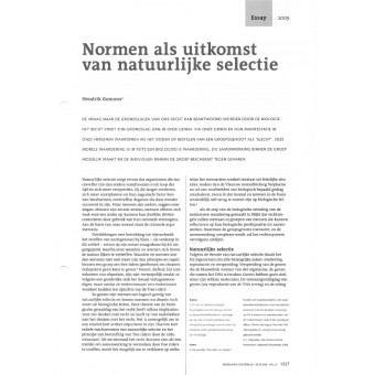 Normen als uitkomst van natuurlijke selectie